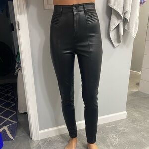 Faux leather pants